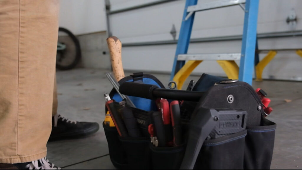 Well maintained residential garage door operating properly