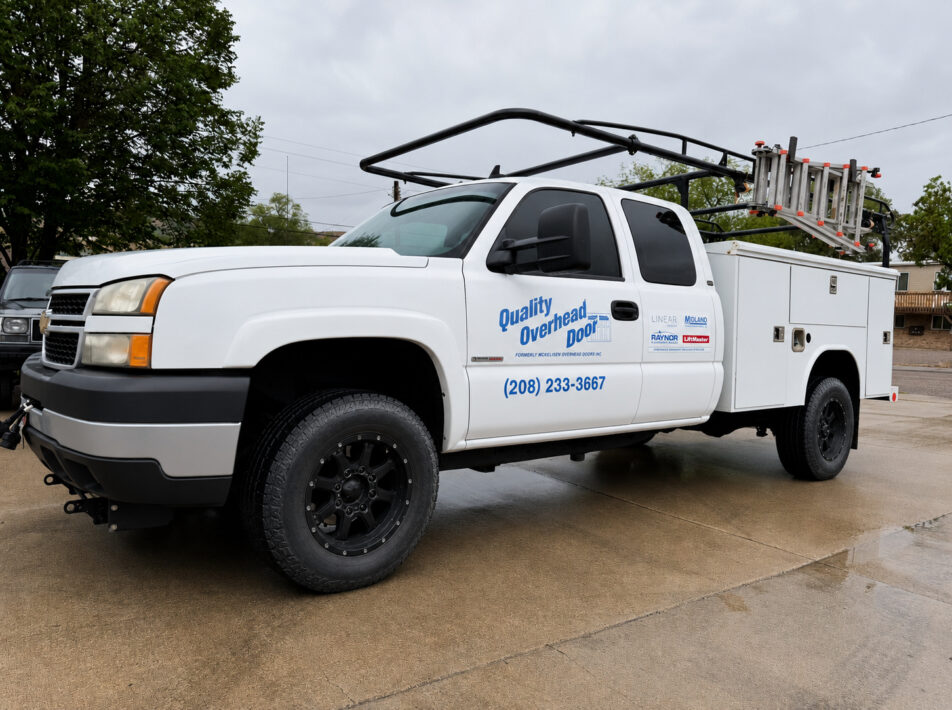 Quality Overhead Door Inc service truck in Southeast Idaho